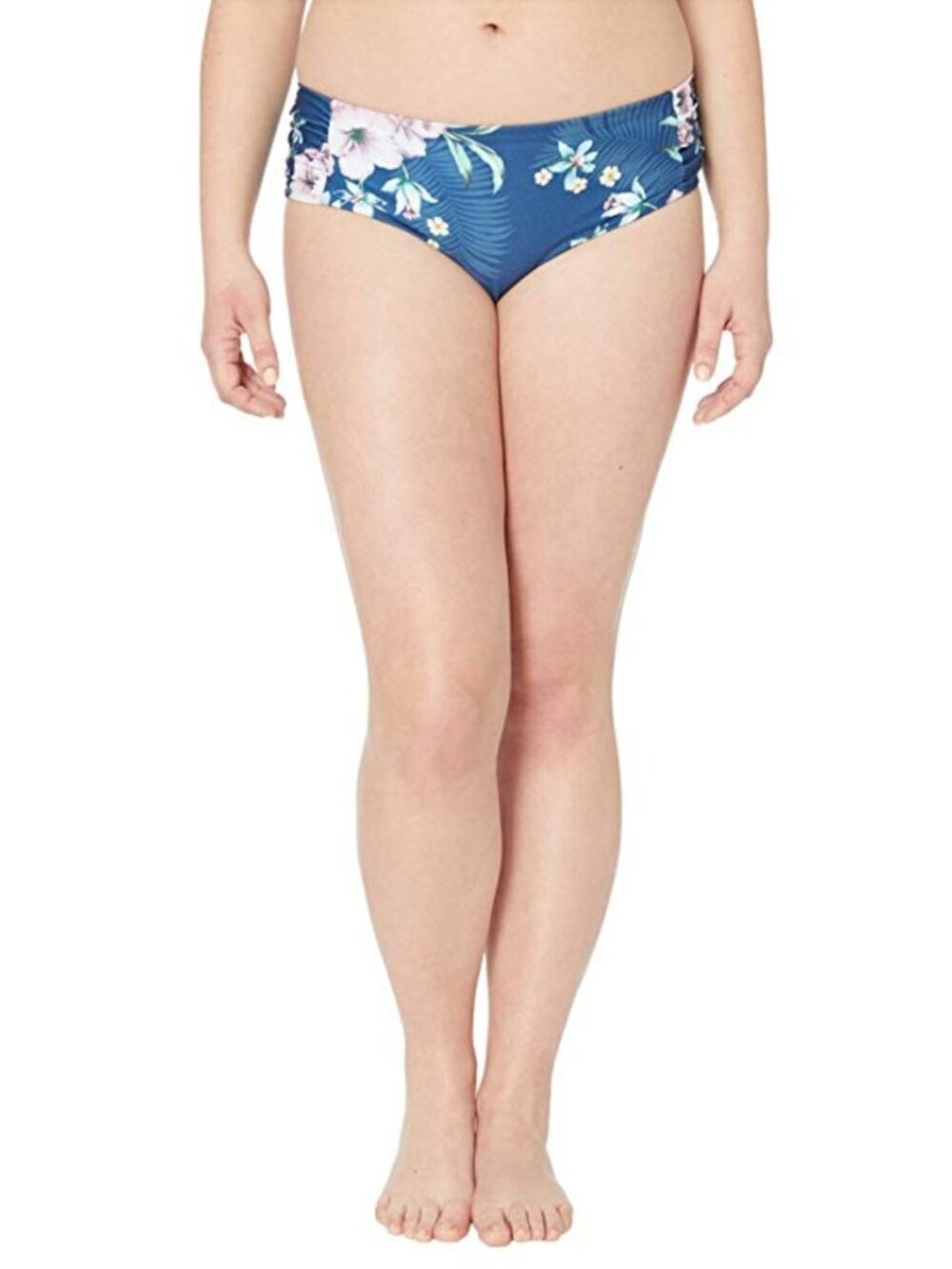 Becca Navy Multi Costa Rica Printed Hipster Swim Bottom Beach Size 3X 22-24 NWT